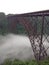Fog under bridge