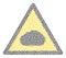 Fog Warning Mosaic Icon of Coronavirus Infection Elements