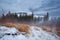 Fog in winter Harz mountains