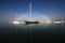 Fogbow over sailboats off Key Biscayne, Florida.