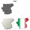 Foggia blank detailed outline map set