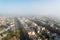 Foggy Amsterdam, view from above