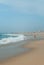 Foggy Beach Before Storm as the Waves are Getting Stronger - Vertical, Costa Nova Beach, Portugal, 10.06.2021