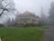 Foggy creepy mansion