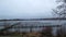 Foggy day at empty marina in southern Denmark