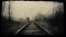 Foggy Day On Old Train Track: A Captivating Ambrotype Photograph