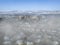 foggy early spring morning over Rocky Mountains and Fort Collins, Colorado, aerial view