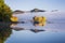 Foggy Lake and Green Mountains - Island with Colorful Trees - Autumn / Fall - Vermont