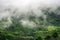 Foggy landscape in Buenavista, Quindio