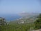 Foggy landscape view rhodes island greece