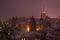 Foggy March night over old Tallinn, Estonia