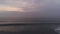 Foggy morning over the beach. Dramatic sea sunrise. Video.