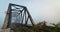 Foggy morning railway bridge. Daybreak on Prince of Wales Railway trestle, Ottawa, Ontario