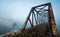 Foggy morning railway bridge. Daybreak on Prince of Wales Railway trestle, Ottawa, Ontario