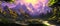 Foggy mountains landscape landscape vector illustration. Smoky rocky panorama with mountain mountains and silhouettes