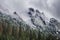 Foggy mountains in the .spring. Tatra Mountains with green forest and the fog. Spiritual photography