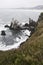 Foggy Oregon coast at Yaquina Head