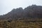 foggy rainy day at Tongariro volcano, New Zealand