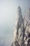 Foggy rocky Mountains cliff Landscape