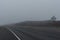 Foggy route 200 Saddle Road vista at high elevation on the Big Island of Hawaii