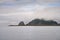 Foggy seascape in northern Norway, close to Nordkapp