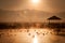 Foggy sunrise on the Inle Lake