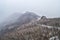 Foggy view in winter weather at The Great Wall