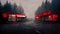 Foggy winter street like dark series digital art