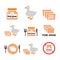 Foie gras, duck or goose vector color icons set - food, restuarant industry
