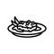 foie gras french cuisine line icon vector illustration