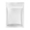 Foil sachet. Plastic pouch vector mockup, white template