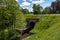 Fojutowo, pomorskie / Poland - May, 29, 2019: The Brda Canal aqueduct over a small river in Poland. The largest aqueduct in