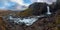 Folaldafoss waterfall in the eastern fjords