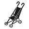 Foldable mini stroller icon, simple style