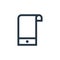 foldable phone icon vector from futuristic technology concept. Thin line illustration of foldable phone editable stroke. foldable