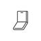 Foldable screen phone line icon