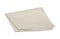 Folded beige burlap cloth isolated.Food decoration napkin.Grey tablecloth