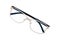 Folded fashion reading glasses for man on white background