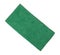 Folded green microfiber cleaning cloth on a white background