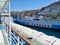 Folded Life Rafts on Greek Ferry, Santorini, Greece