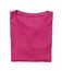 Folded pink t-shirt isolated