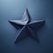 Folded Star On Blue Background: Meticulous Photorealistic Still Life