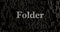 Folder - 3D rendered metallic typeset headline illustration