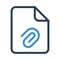 Folder attach line icon