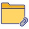 Folder Attachment Isolated Vector icon which can easily modify or edit