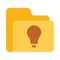Folder bulb color VECTOR icon