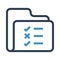 Folder check list line icon