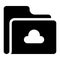 Folder cloud glyphs icon