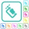 Folder compression solid vivid colored flat icons