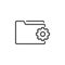 Folder configuration line icon